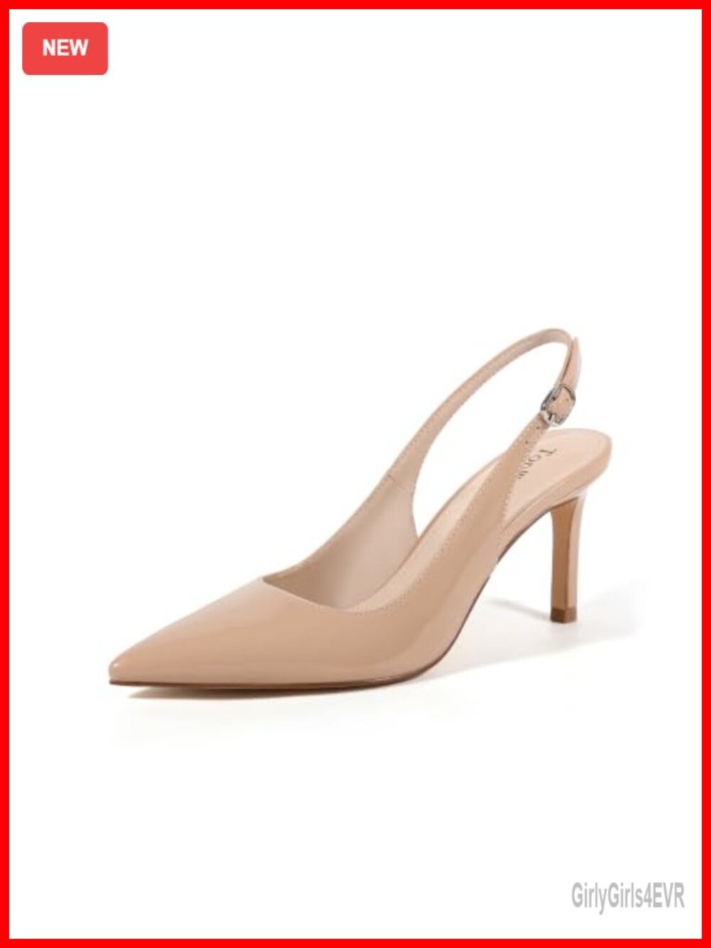 Women's Slingback Stiletto Pumps Pointed Toe 3.3 Inch Heel Formal Shoes